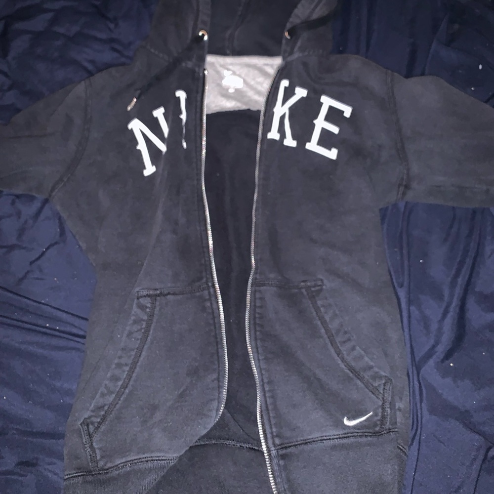Nike logo zip up hoodie